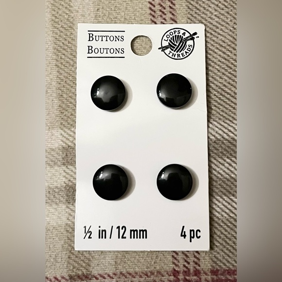 Blumenthal Lansing Buttons, Black 4 Pk ☆o-[･o･]-o尸★ - Picture 1 of 1